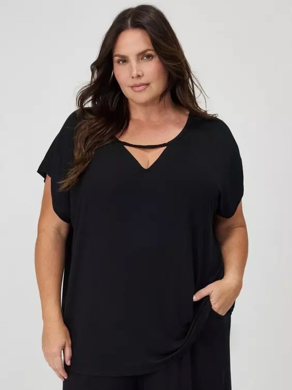 Torrid Cut Out Dolman Tunic Top